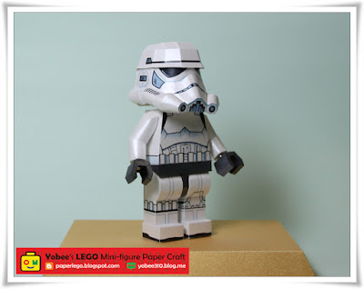 Free Download LEGO Stormtrooper Papercraft Template