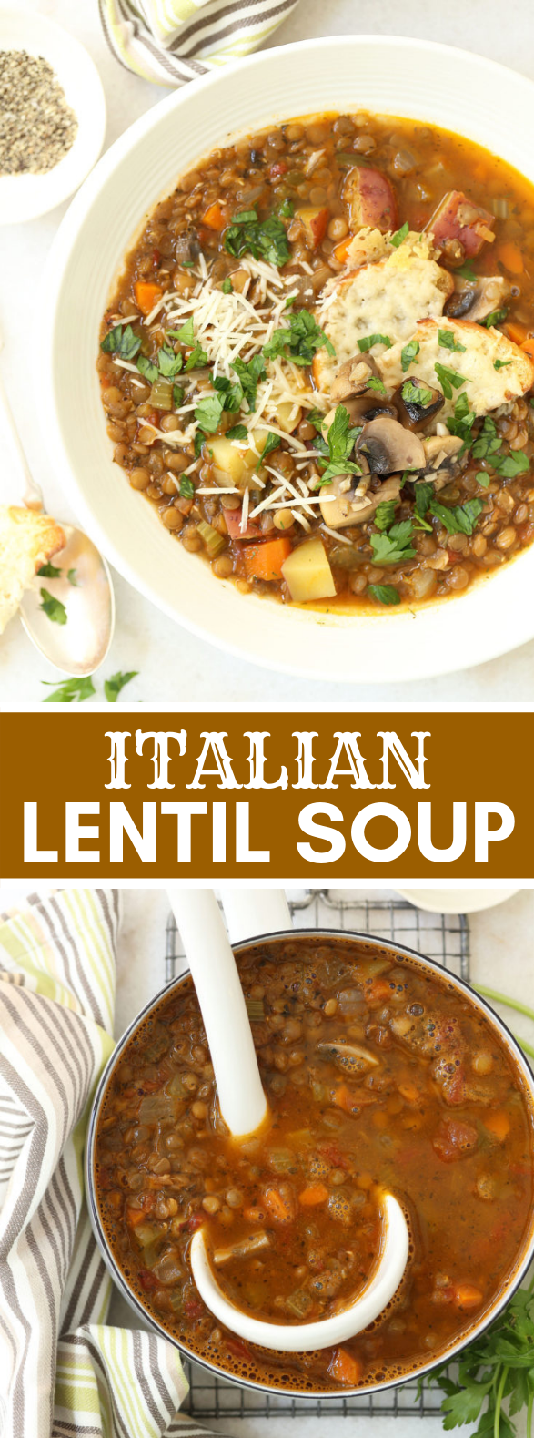 ITALIAN LENTIL SOUP #vegetarian #lunch