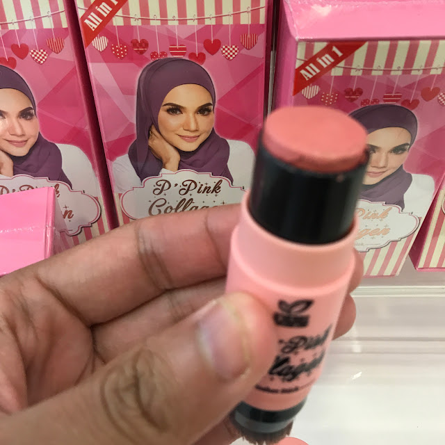 P' Pink Collagen Blusher Stick D'Herbs