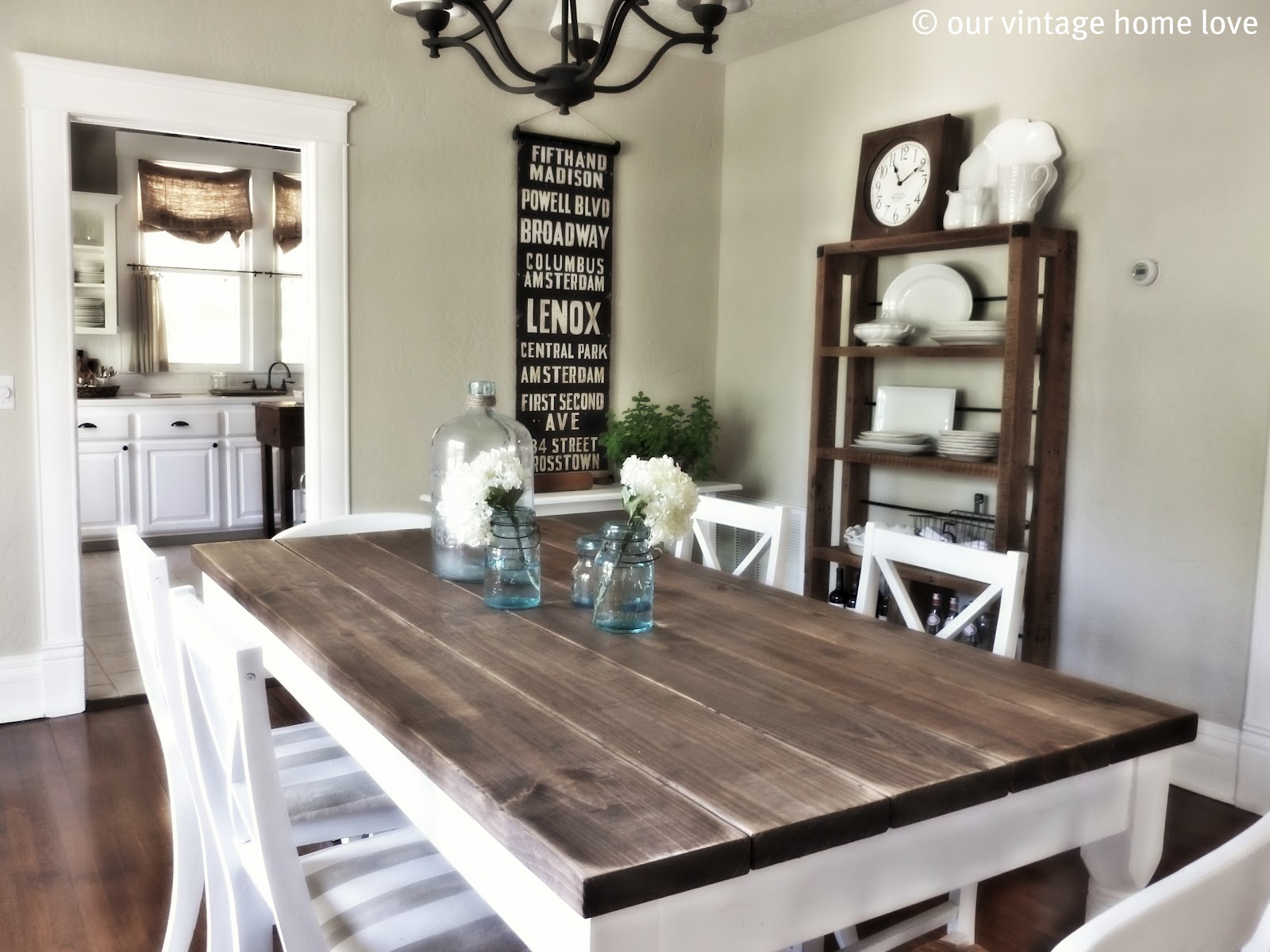 DIY Rustic Dining Room Table