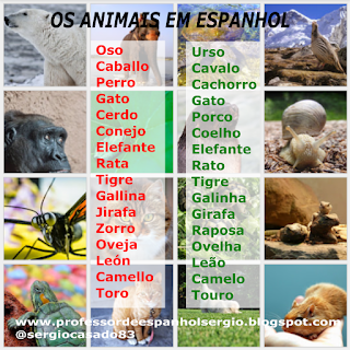 Los animales en portugués