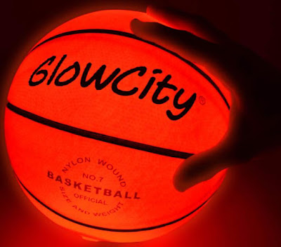 GlowCity Light Up Basketball Uses Two LED's, This Ball Will Light-Up Like Glowing Fire While You Play