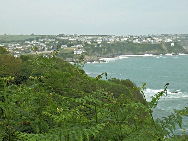 Looking from coastal path towards Portmellon and Mevagissey