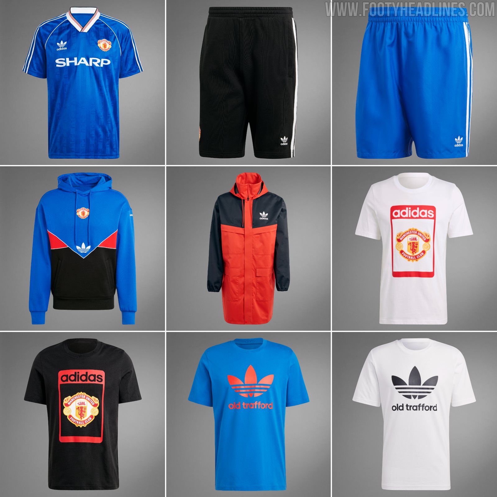 1988-90 Manchester United x Adidas Originals Blue Away Shirt Sharp mufc  Jersey 2023 FA Cup Review 