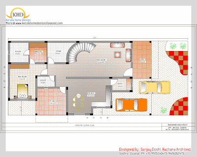 Duplex House Plan and Elevation