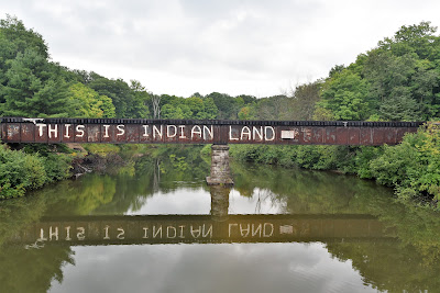 This is Indian Land graffiti on Trans Canada Trail.