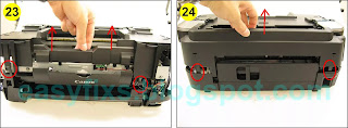 How to disassemble Canon iP4600, iP4630, iP4640, iP4650, iP4660, iP4670, iP4680 printers for replacement of ink absorbent parts or other