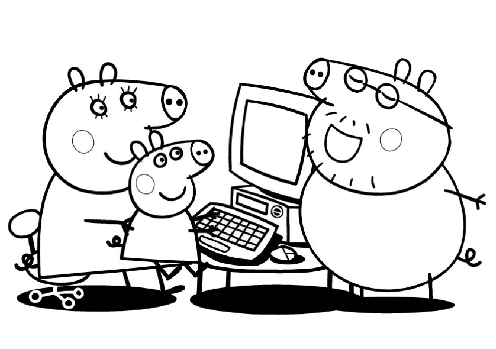 Novos desenhos da Peppa Pig e George para imprimir colorir e pintar 