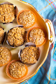 Featured Recipe // Pumpkin Applesauce Muffins with Pumpkin Seed Streusel from The Wimpy Vegetarian