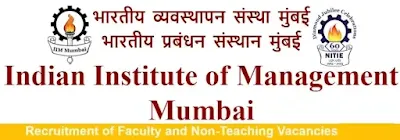 IIM Mumbai Faculty Non-Teaching Vacancy Recruitment 2023