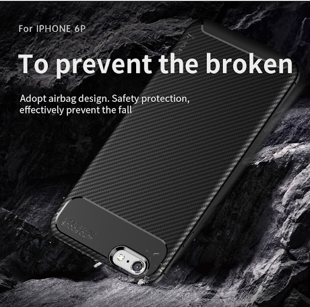 Bakeey Protective Case For iPhone 6/6s Slim Carbon Fiber Fingerprint Resistant Soft TPU Back Cover