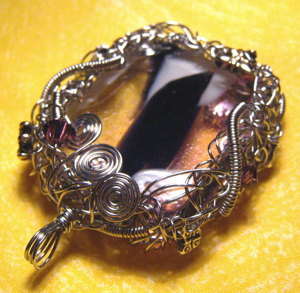 wire wrapped Square Engtangled Bezel