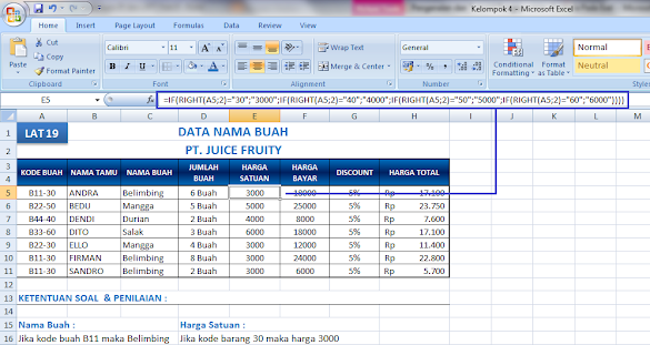 Contoh Soal Excel If Left Right Mid