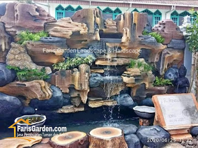 Tukang Kolam Dekorasi Air Terjun Mojokerto - Jasa Pembuatan Relief Tebing di Mojokerto