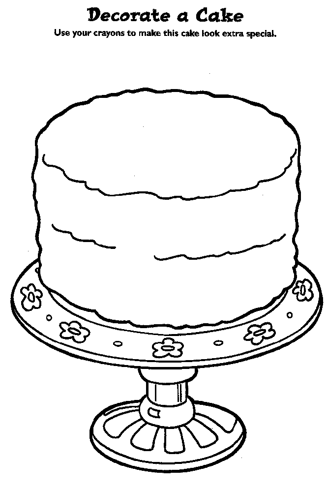 Birthday Cake Coloring Pages