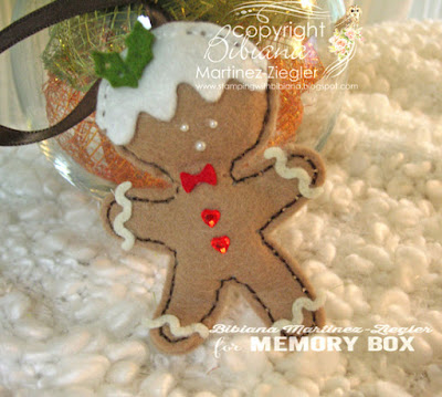 gingerbread ornaments in felt boy