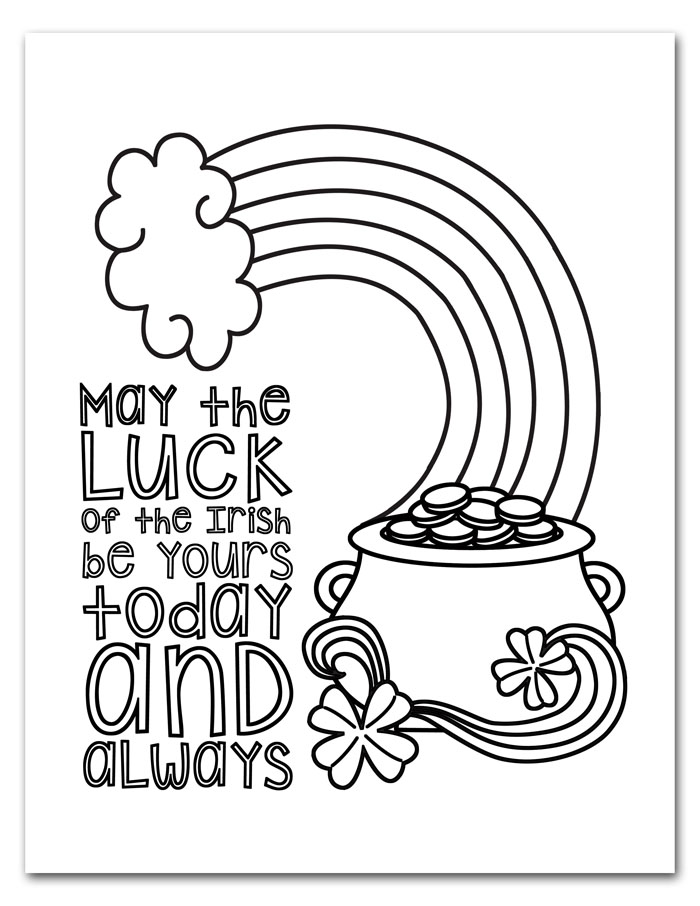 Free Printable St Patrick S Day Coloring Pages I Should Be Mopping The Floor