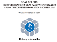 SOAL DAN KUNCI JAWABAN KSN INFORMATIKA TAHUN 2020 TINGKAT KABUPATEN