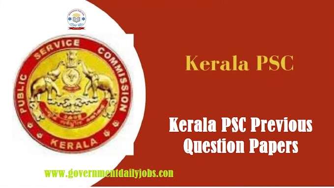 Kerala PSC Previous Year Question Papers: Kerala PSC Question Paper