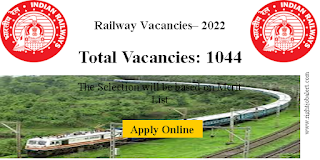 1044 Job Vacancies in Railway for freshers