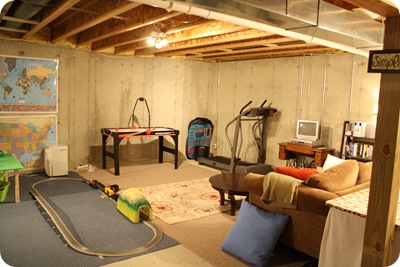 unfinished basement