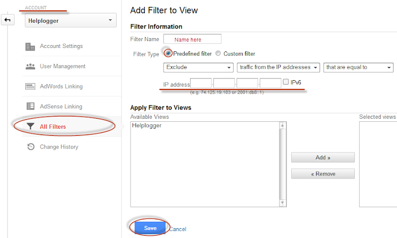 The results of daily visits in the web hit counters always have a margin of error Filter out your visits to your blog from Google Analytics traffic statistics