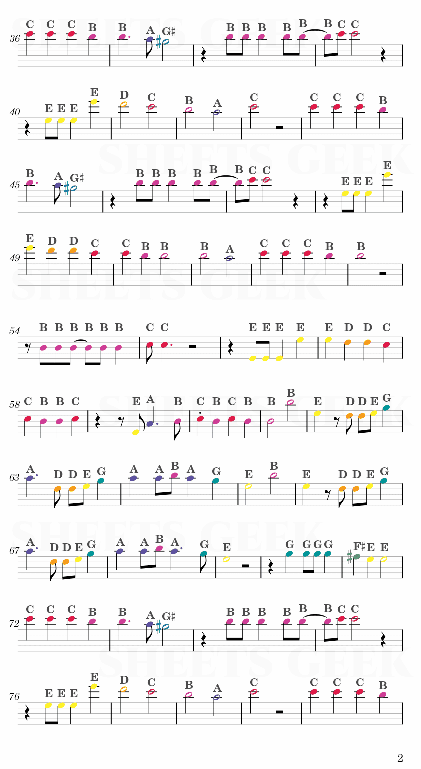 Legends Never Die - League of Legends Easy Sheet Music Free for piano, keyboard, flute, violin, sax, cello page 2