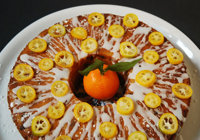 Gâteau clémentines kumquat raisins secs