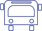 Drawing outline of public transportation bus