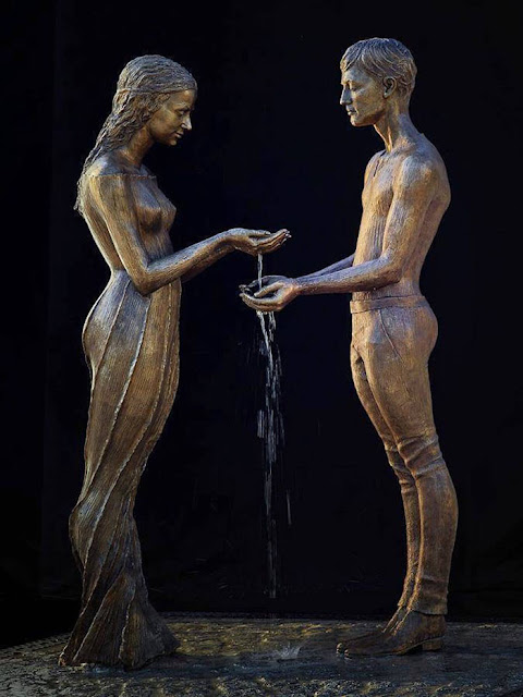 bronze fountain sculpture