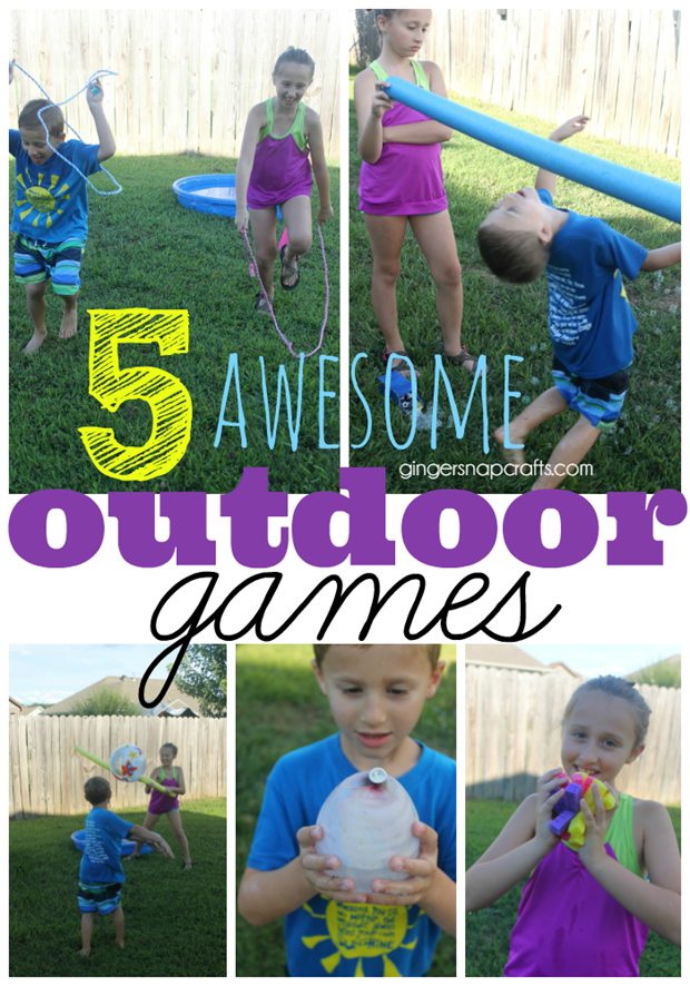 5 Awesome Outdoor Games at GingerSnapCrafts.com #outdoor #games #kids