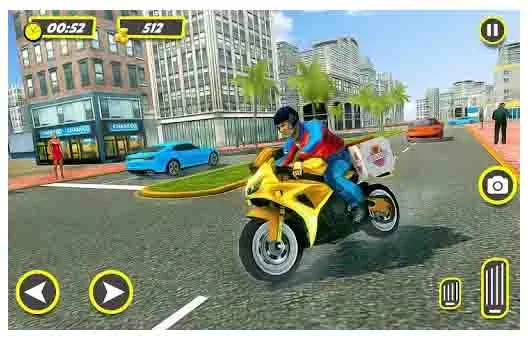 Pizza Delivery Boy Bike Games