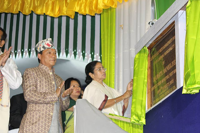 Bimal Gurung and Mamata Banerjee together during CMs recent hill visit in Darjeeling Chowrasta