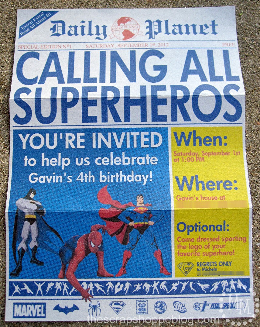 Superhero Invitations Free 3