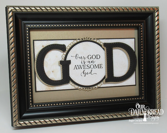 ODBD God Quotes 2, ODBD Custom Fancy Circles Dies, ODBD Custom Pierced Circles Dies, ODBD Custom Letter G Die, ODBD Custom Letter D Die,ODBD Custom Circle Ornaments Dies, ODBD Custom Pierced Rectangles Dies, ODBD Wedding Wishes Paper Collection, Card Designer Angie Crockett