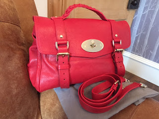 Mulberry Alexa in Red Polished Buffalo