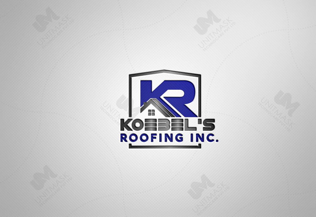 Real estate roofing company logo design