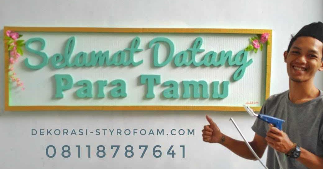 Styrofoam selamat datang pernikahan