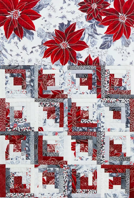 Winter Cabin Quilt Inspired by Cabin Flurries from designers Julie Wurzer of Patch Abilities and Merry Backes of Merry's Stitchins