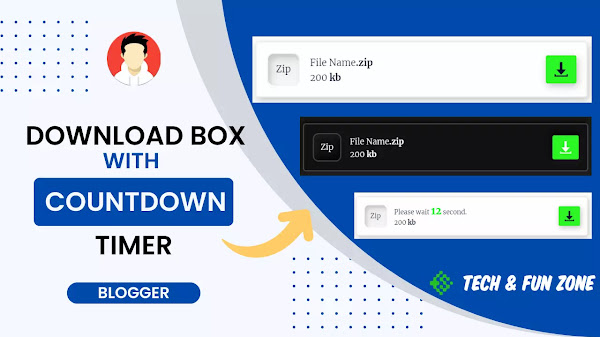 How to make Download Box with Countdown Timer in Blogger