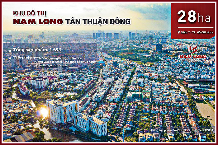 Tổng thể khu đô thị Nam Long Tân Thuận Đông