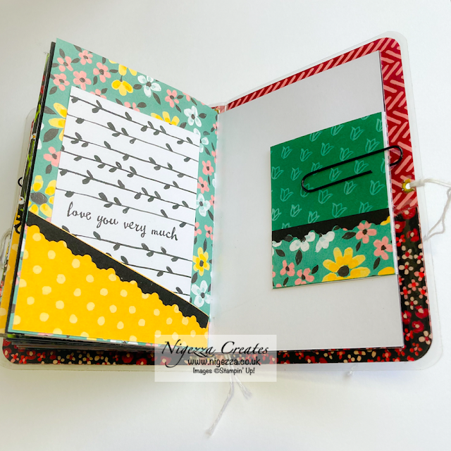 Mini Traveler's Notebook Using Stampin' Up! Flower & Field DSP