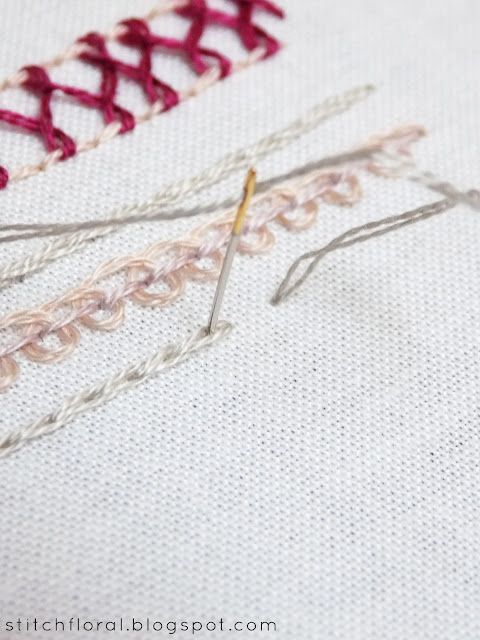 Line stitches and their variations: sampler