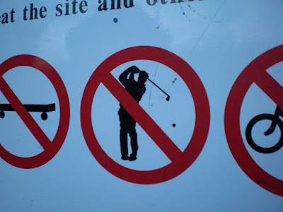 NO GOLF at Woodlands Park in Gravesend, Kent