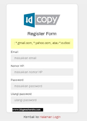 Isi Data di Form