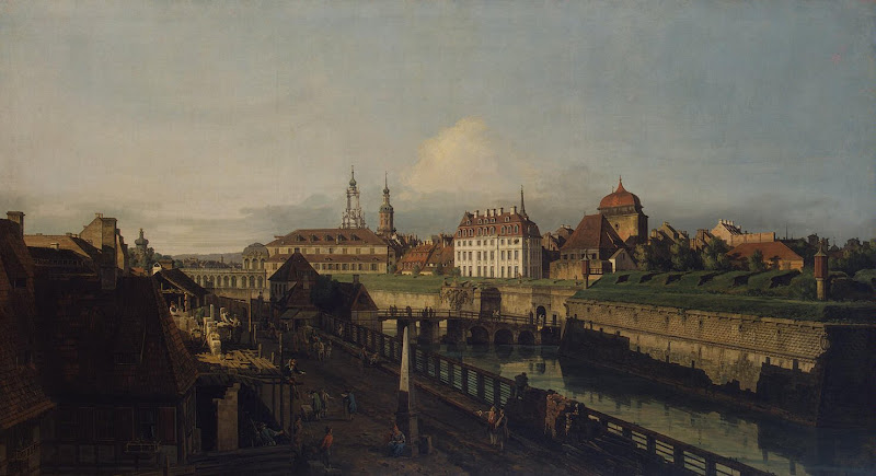 Old Fortifications of Dresden by Bernardo Bellotto - Architecture, Cityscape, Landscape Paintings from Hermitage Museum