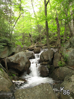 Killarney Provincial Park - waterfall along Johnnie Lake to Ruth-Roy portage