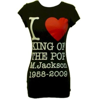 Michael Jackson Women Slim Long Tee Black