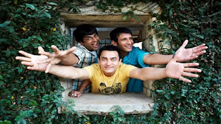 aamir khan, sharman joshi and r madhvan in film 3 idiots 