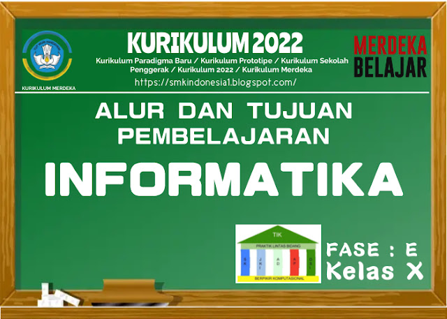 Alur dan Tujuan Pembelajaran (ATP) Informatika Fase E Kelas X Kurikulum Merdeka 2022